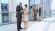 Video: Multi Ethnic Business Team Working in Modern Building Multi Ethnic Business Team Working in Modern Building