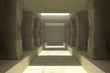 Long corridor of pillars