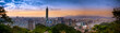 Sunset of Taipei city
