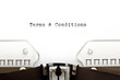 Terms & Conditions on Typewriter