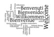 Multi languages "Welcome"  concept background