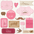 Romantic Wedding Tags and Design Elements -for invitation, scrap