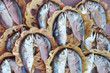 Mackerel in bamboo basket