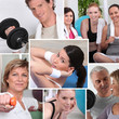 portraits of sporty people