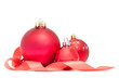Christmas balls  and ribbon
