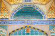 Tiled oriental Ateegh Jame mosque's wall , Esfahan, Iran