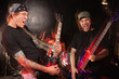 Heavy metal band playing