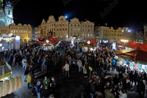 Photo: Christmas market on the Old Town Square in Prague, Czech Republi Christmas market on the Old Town Square in Prague, Czech Republi