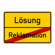 ortsschild reklamation lösung I