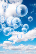 bubbles blue sky
