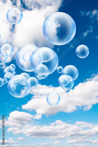 Photo: bubbles blue sky bubbles blue sky