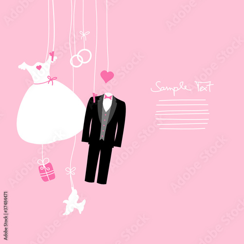 Hanging Wedding Symbols Pink