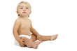 Baby girl with funny face exoression