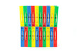 Color clothes-pegs over white