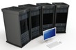 3d servers with computer terminal 3d servers with computer terminal