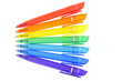 rainbow of colored pens