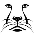 Lion face silhouette Lion face silhouette