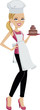 Woman Chef with Cake
