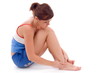 Young woman with pain