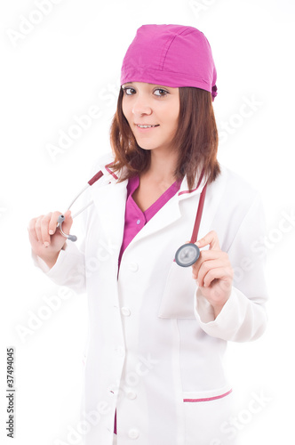 Photo: Portrait of young female doctor Portrait of young female doctor