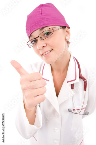 Photo: Portrait of young female doctor Portrait of young female doctor