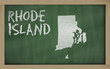 outline map of rhode island on blackboard