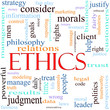 Ethics word concept illustration