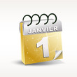 vecteur,calendrier 1er janvier