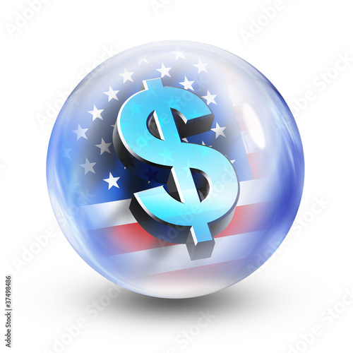 Photo: glass ball dollar glass ball dollar