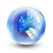 stock market glass ball