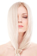 Beautiful woman with long blond hair