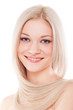 Beautiful woman with long blond hair