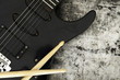Electric guitar on a grunge background