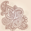 Henna Abstract Doodle Mehndi Tattoo Vector Design