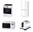 kitchen equipment vector icon set