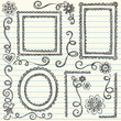 Sketchy Frames Doodles Vector Illustration Set