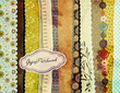 Gypsy Patchwork, Hand-Painted Background