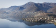 panorama autunnale sul lago d'orta
