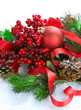 Christmas Decorations over white background