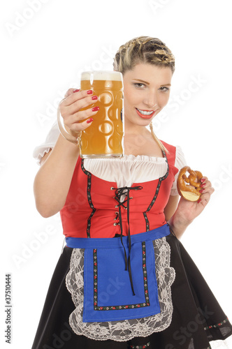 Foto: Blonde junge Frau im Dirndl Blonde junge Frau im Dirndl