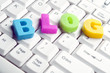 Blog word made by colorful letters