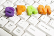 Spam word made by colorful letters Spam word made by colorful letters