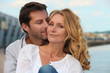 Portrait of a couple by the sea