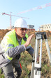 surveyor on a construction site