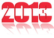 New Year 2013 with Flag of Austria - a 3d image