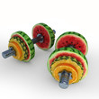 Illustration: fruits_dumbbells2 fruits_dumbbells2