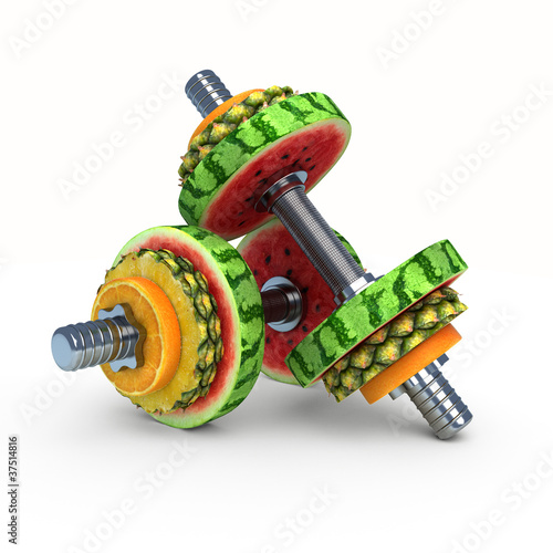 Illustration: fruits_dumbbells5 fruits_dumbbells5