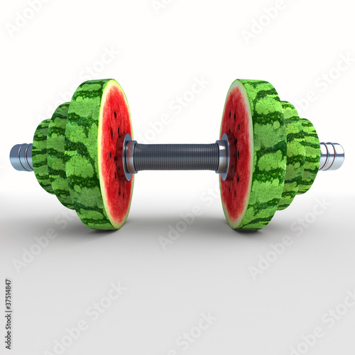 Illustration: watermelon_dumbbells 3 watermelon_dumbbells 3