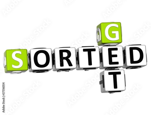 Illustration: 3D Get Sorted Crossword 3D Get Sorted Crossword