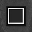 Black photo frame. Vector